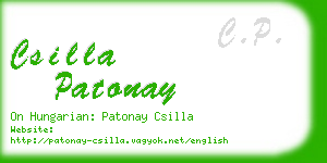 csilla patonay business card